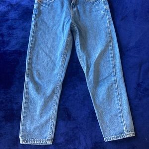 Gap Mom Jeans Girls 8 Light Wash 90s High Rise 100% Cotton Adjustable Waist